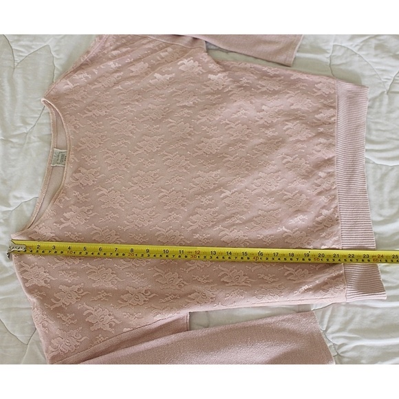 Gunne Sax - Vintage 1970s (Original Tag) Lace Sweatshirt, Pink, Med - Picture 8 of 9